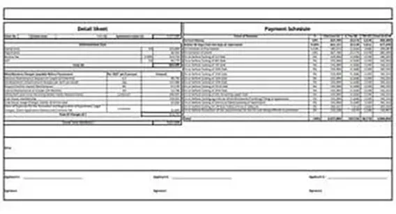 Embassy Golf City cost sheet preview